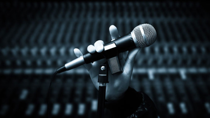 Microphone-in-singers-hand