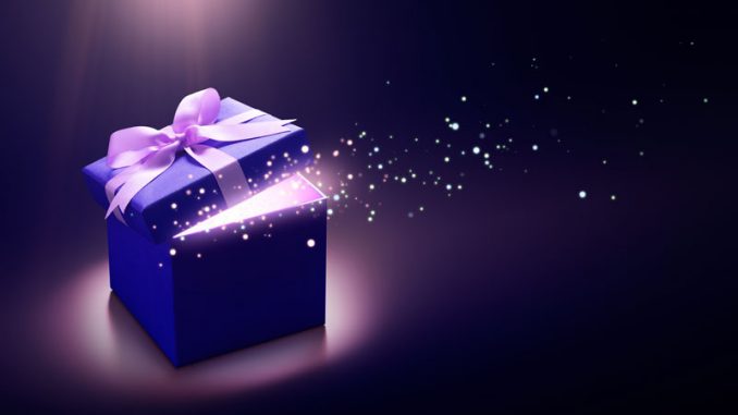 Blue-open-gift-box-with-magical-light